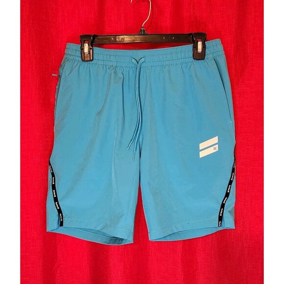 Hurley Men's Exist Slash Lightweight Sport Shorts Blue Size Small - Picture 1 of 11